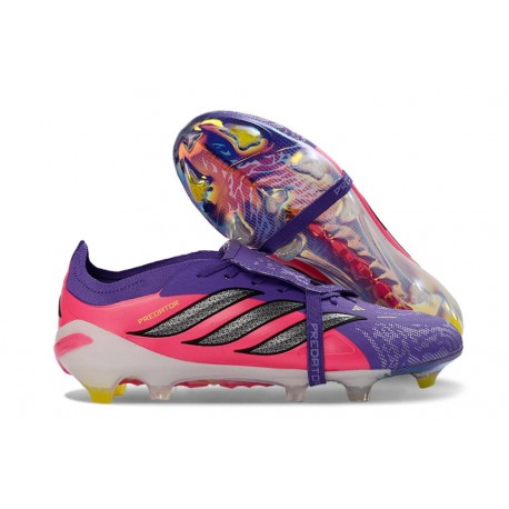 adidas Predator Elite 26 Fold Over Tongue FG Fioletowy Różowy