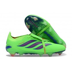 adidas Predator Elite 26 Fold Over Tongue FG Zielony Fioletowy