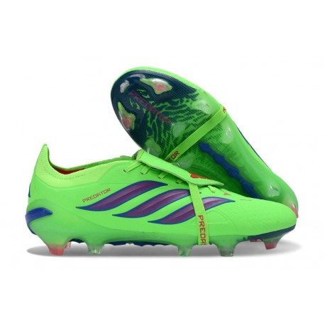 adidas Predator Elite 26 Fold Over Tongue FG Zielony Fioletowy