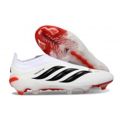 Buty Pilkarskie adidas Predator Elite LL FG Biały Czarny Czerwony