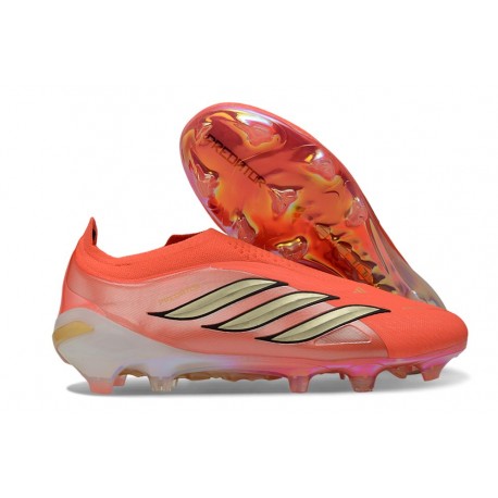 adidas Korki Pilkarskie Predator Elite Laceless FG Pomarańczowy Czarny Złoto