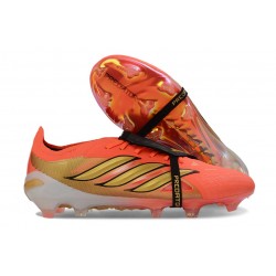 adidas Predator Elite 26 Fold Over Tongue FG Pomarańczowy Złoto Czarny