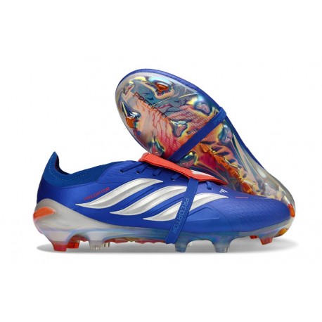Buty Piłkarskie adidas Predator Elite FT FG Niebieski Srebro Czerwony