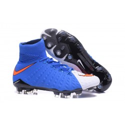 Nike Hypervenom Phantom 3 DF FG Buty Piłkarskie - Niebieski Biały Czerwony