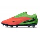 Buty piłkarskie Nike Phantom 6 Low Elite FG Czerwony Fluorescencyjny Zielony