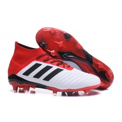 Korki Pilkarskie adidas Predator 18.1 FG - Biały Czerwony Czarny