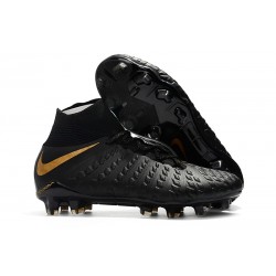 Buty Piłkarskie Nike Hypervenom Phantom III DF FG - Czarny Złoto