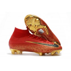 Nike Buty Piłkarskie Mercurial Superfly 6 Elite FG - Czerwony Złoto