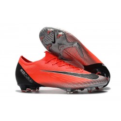 Nike Mercurial Vapor 12 Elite FG ACC Korki Pilkarskie - Ronaldo Czarny Czerwony Srebro