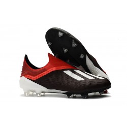 adidas X 18+ FG Buty Piłkarskie - Czarny Biały Czerwony