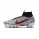 Neymar Buty Nike Mercurial Superfly 6 Elite AG Pro Biały Czarny Czerwony