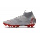 Buty Nike Mercurial Superfly 6 Elite AG Pro Szary Czerwony