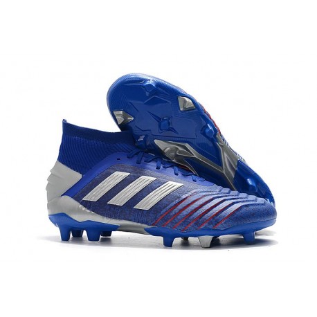 Buty piłkarskie adidas Predator 19.1 FG - Niebieski Srebro