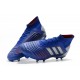 Buty piłkarskie adidas Predator 19.1 FG - Niebieski Srebro