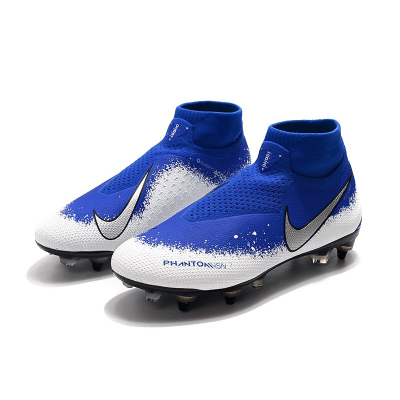 Buty PiÅkarskie Nike Phantom VSN Elite DF SG-Pro AC Niebieski BiaÅy Srebro
