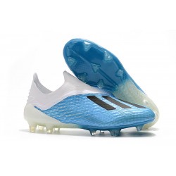 adidas X 18+ FG Buty Piłkarskie - Niebieski Biały Czarny