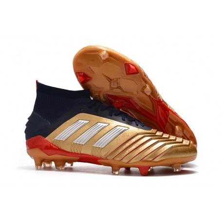 Buty piłkarskie adidas Predator 19.1 FG - Złoto Czerwony Srebro