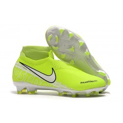 Nike Buty Piłkarskie Phantom Vision DF FG - Fluorescencyjny Żółty Biały