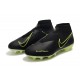 Nike Buty Piłkarskie Phantom Vision DF FG - Czarny Fluorescencyjny Żółty