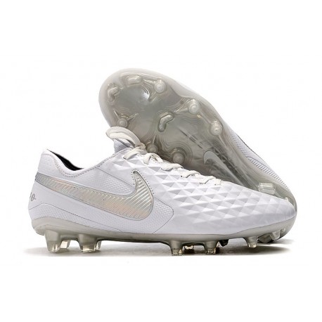 Buty Piłkarskie Nike Tiempo Legend VIII FG - Biały Srebro Szary