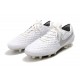 Buty Piłkarskie Nike Tiempo Legend VIII FG - Biały Srebro Szary