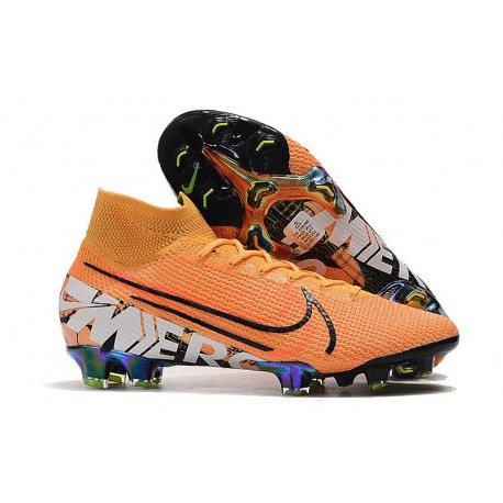 Buty Nike Mercurial Superfly 7 Elite DF FG - Pomarańczowy Biały