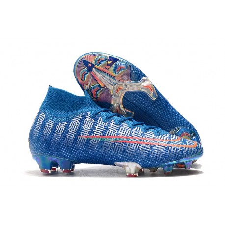 Buty Nike Mercurial Superfly 7 Elite DF FG - Ronaldo Shuai Niebieski 