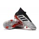 Buty piłkarskie adidas Predator 19.1 FG - Srebro Czarny Czerwony