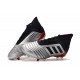 Buty piłkarskie adidas Predator 19.1 FG - Srebro Czarny Czerwony