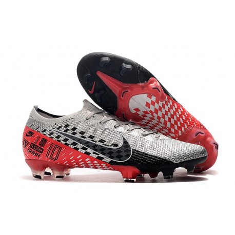 Buty piłkarskie Nike Mercurial Vapor XIII Elite FG NJR Platyna Czarny Czerwony