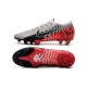 Buty piłkarskie Nike Mercurial Vapor XIII Elite FG NJR Platyna Czarny Czerwony