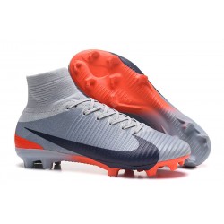 Buty Piłkarskie Nike Mercurial Superfly V FG Szary Pomarańczowy