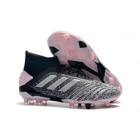 adidas Buty Piłkarskie Predator 19+ FG - Czarny Szary Różowy