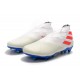 Buty piłkarskie adidas Nemeziz 19+ Fg Biały Pomarańczowy