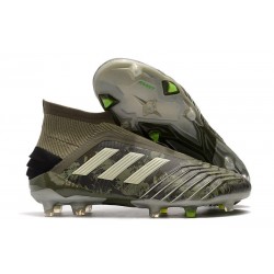 adidas Buty Piłkarskie Predator 19+ FG - Zielony Piaskowy Żółty