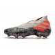 Buty piłkarskie adidas Nemeziz 19+ Fg Szary Pomarańczowy Kremowy