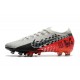 Buty Nike Mercurial Vapor 13 Elite AG-Pro Neymar Platyna Czarny Czerwony