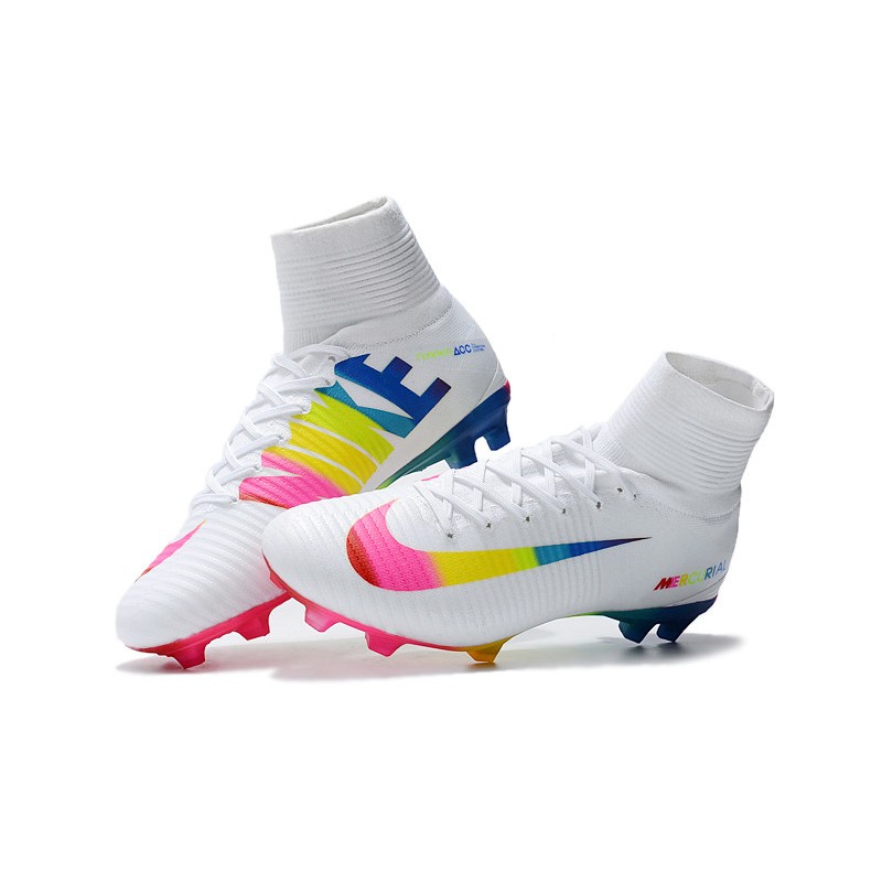 Nike Mercurial Superfly 5 FG Korki Pilkarskie - BiaÅy Kolorowy