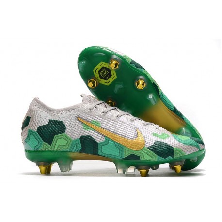 Nike Mercurial Vapor 13 Elite SG-PRO AC Mbappe Wilczy Złoto Zielony