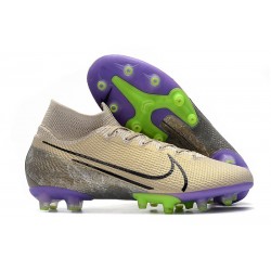 Nike Mercurial Superfly VII Elite AG-PRO Kremowy Czarny Fioletowy