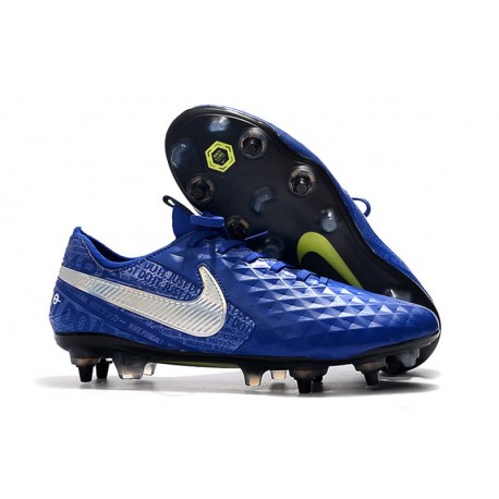 Buty piłkarskie Nike Tiempo Legend 8 Elite SG Pro AC Niebieski Srebro