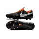 Buty Piłkarskie Nike Tiempo Legend VIII FG -Czarny Biały Pomarańczowy