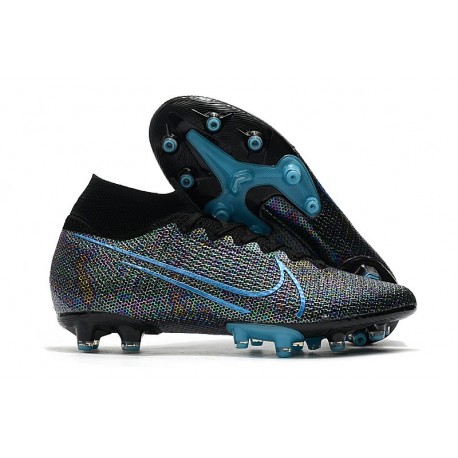 Buty piłkarskie Nike Mercurial Superfly VII Elite AG Czarny Niebieski