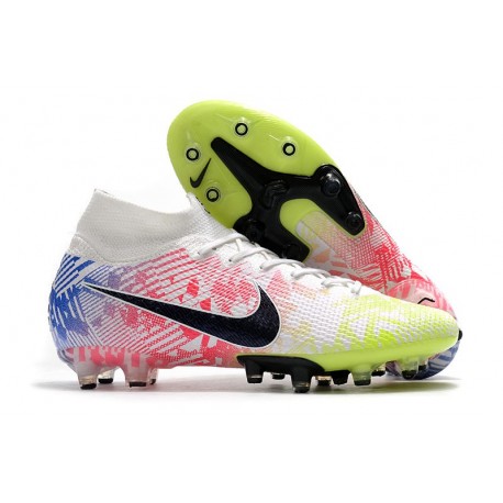 Nike Mercurial Superfly VII Elite AG-PRO Neymar Biały Czarny Niebieski Żółty
