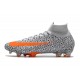 Nike Mercurial Superfly 7 CR7 Elite DF FG -Biały Pomarańczowy Czarny