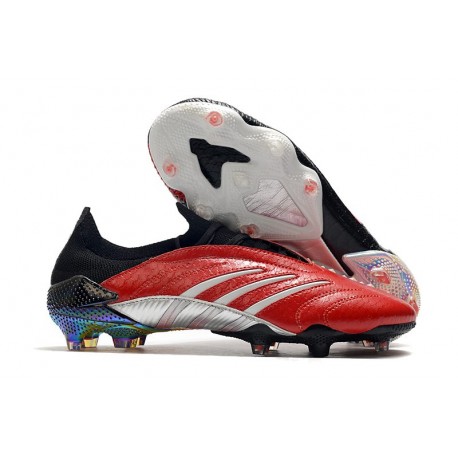 Buty Piłkarskie adidas Predator Archive FG -Czerwony Czarny Srebro