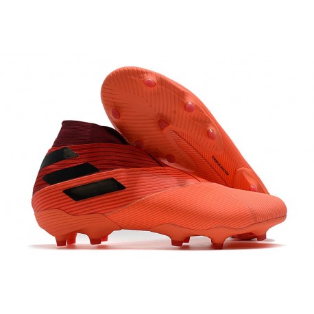 Buty piłkarskie adidas Nemeziz 19+ Fg Pomarańczowy Czarny