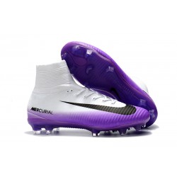 Nike Buty Pilkarskie Mercurial Superfly V DF FG - Biały Fioletowy