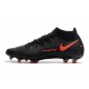 Nike Phantom GT Elite Dynamic Fit FG - Czarny Czerwony Ciemny Szary