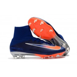 Nike Buty Pilkarskie Mercurial Superfly V DF FG - Niebieski Pomarańczowy